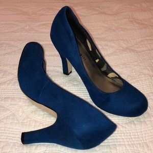 Madden Girl — Suede Blue Heels — Size 5